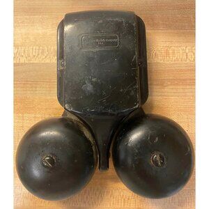 Vintage Western Electric External Wall-Mount Black Metal Double-bell Ringer Retr